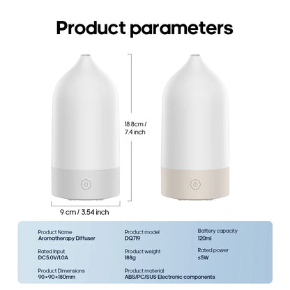 KINSCOTER New Aroma Diffuser 120ml Portable Silent Air Humidifier Colorful Night Light Essential Oil Diffuser for Room Home