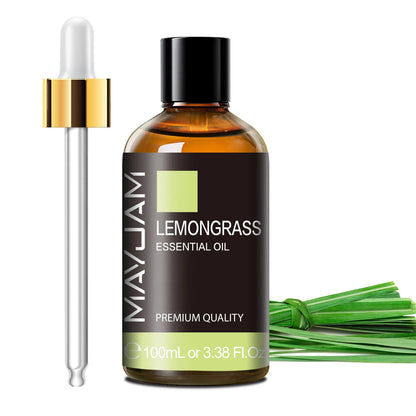 100ML Pure Plant Essential Oil Mint Bergamot Patchouli Citronella Lemongrass Chamomile Cedarwood For Reed Diffuser Humidifier