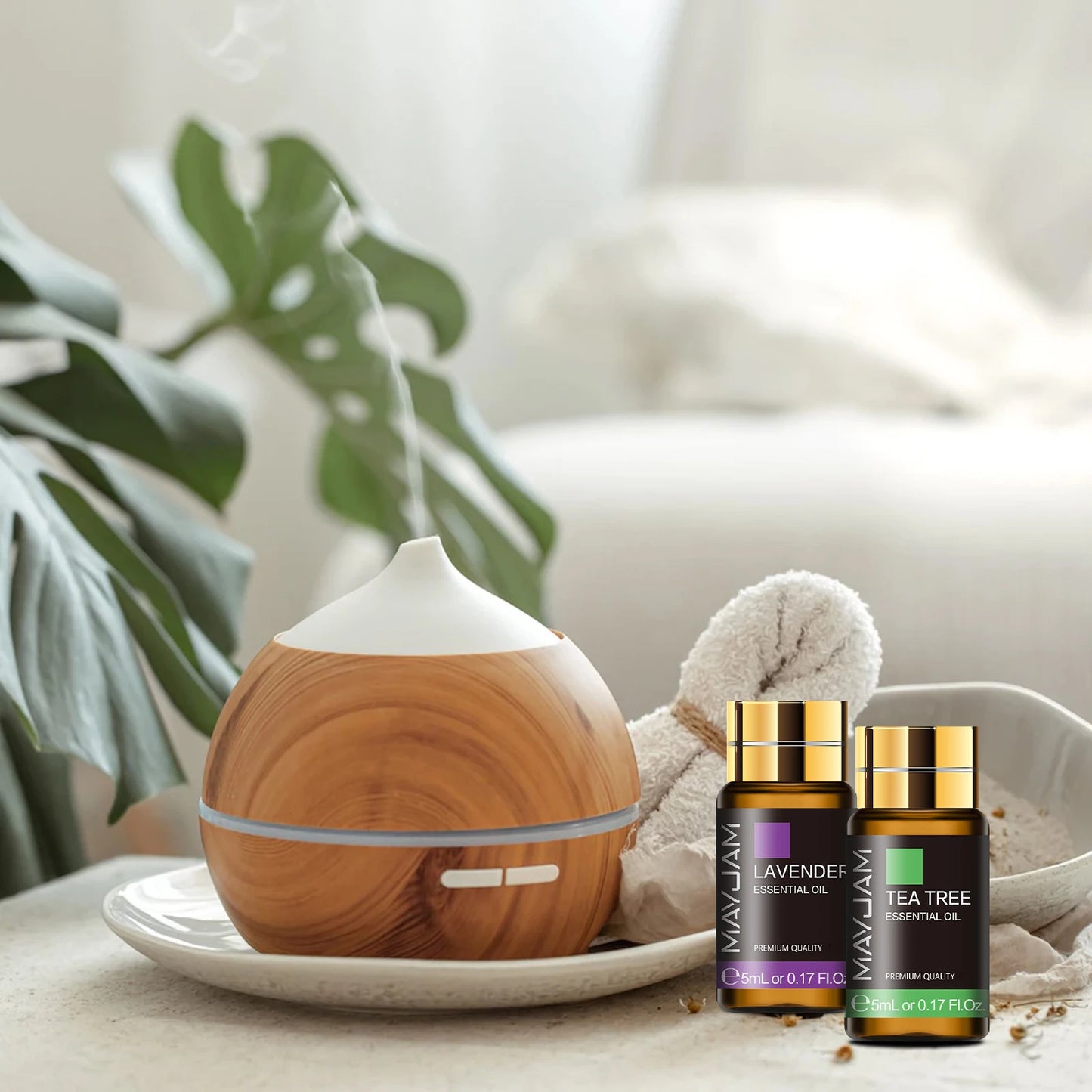 MAYJAM 35 Bottles Aromatherapy Essential Oil Gift Set Lavender Jasmine Eucalyptus Vanilla Peppermint Sandalwood Fragrance Oils